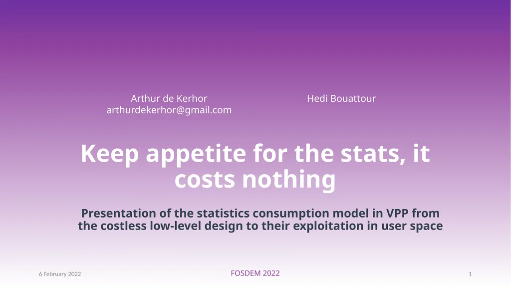 Keep appetite for the stats, it costs nothing - slide 1 of 15