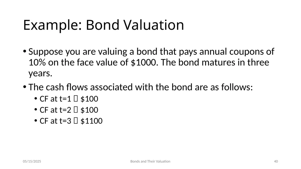 Bond Prices and Interest Rate Risk Chapter 5 - slide 40 of 44