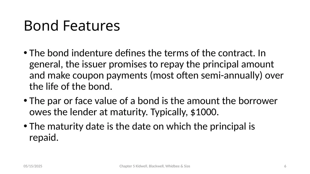 Bond Prices and Interest Rate Risk Chapter 5 - slide 6 of 44