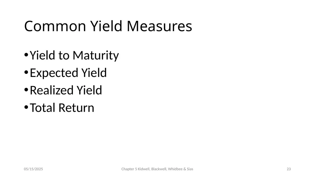 Bond Prices and Interest Rate Risk Chapter 5 - slide 23 of 44