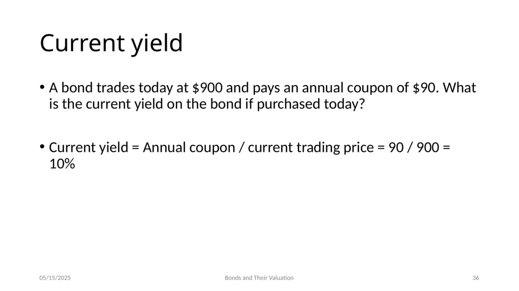 Bond Prices and Interest Rate Risk Chapter 5 - slide 36 of 44
