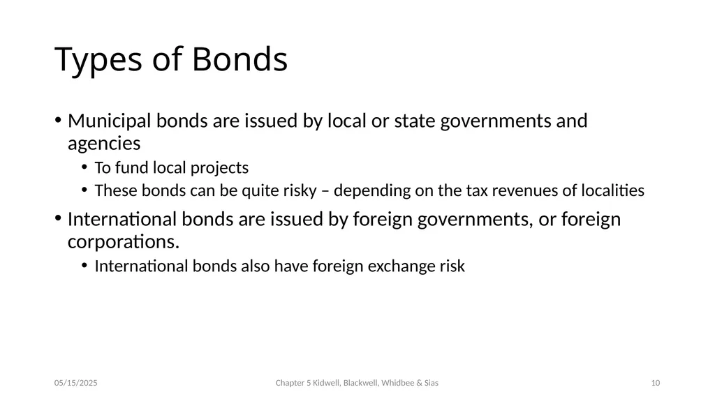 Bond Prices and Interest Rate Risk Chapter 5 - slide 10 of 44