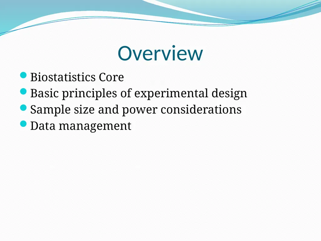 Stats for Rats Statistical Considerations in Basic - slide 2 of 52