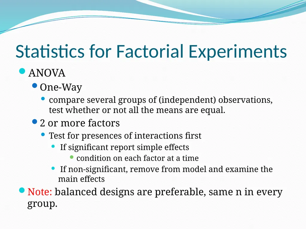 Stats for Rats Statistical Considerations in Basic - slide 30 of 52