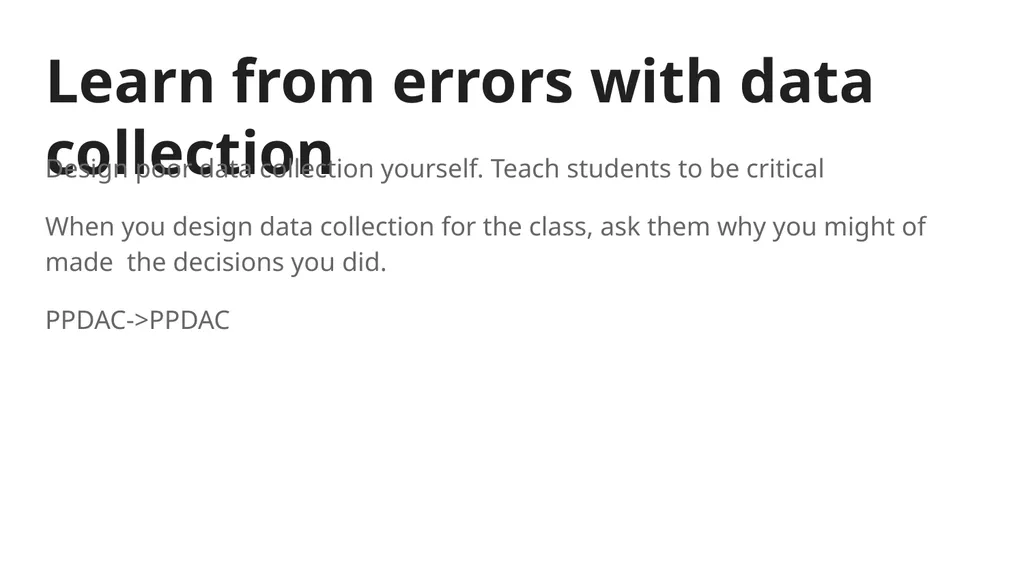 Fitting data collection into your Stats lessons - slide 7 of 11