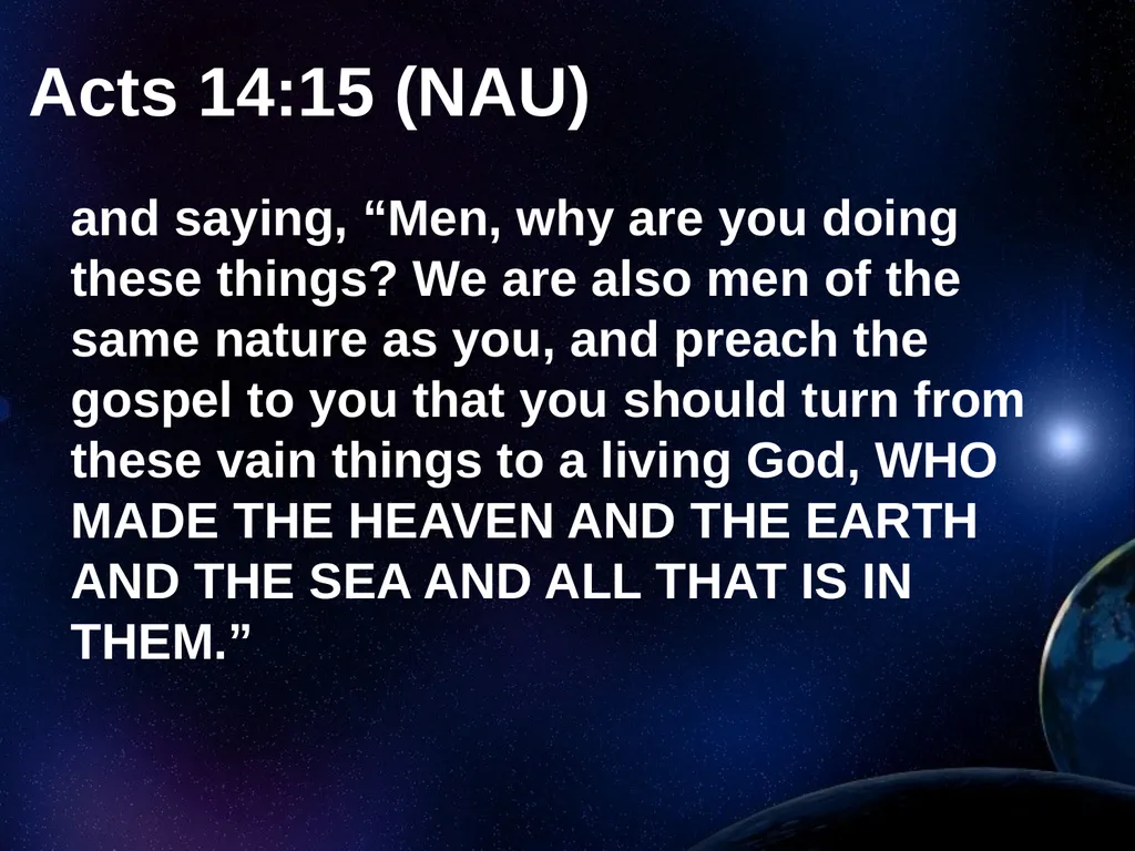 Creation Outside Genesis: The Panorama of - slide 34 of 55