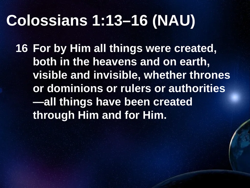 Creation Outside Genesis: The Panorama of - slide 42 of 55