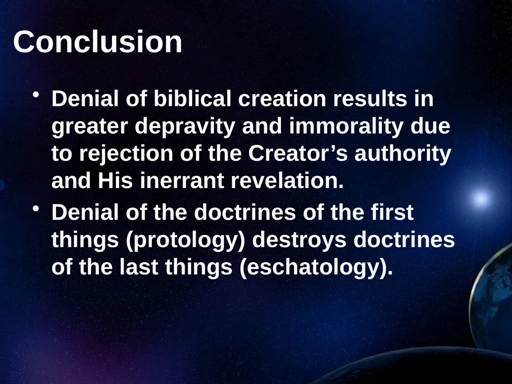 Creation Outside Genesis: The Panorama of - slide 53 of 55
