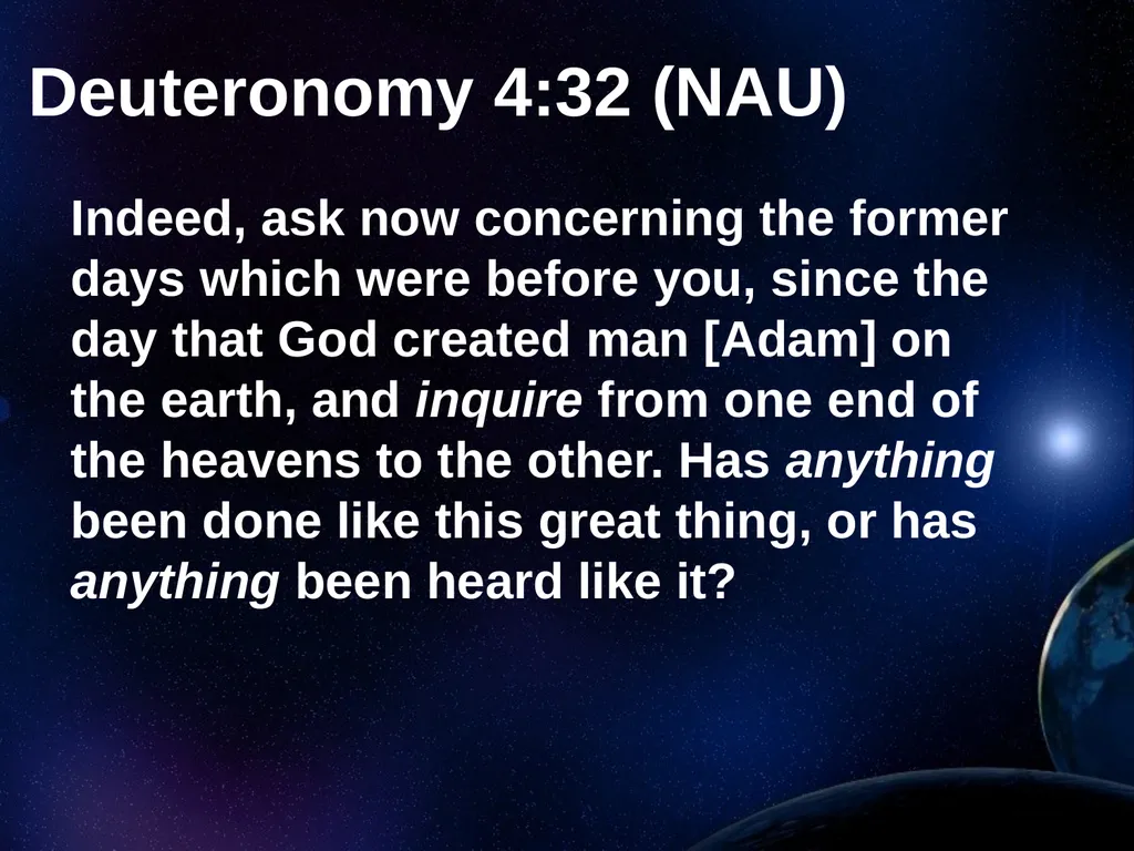 Creation Outside Genesis: The Panorama of - slide 8 of 55