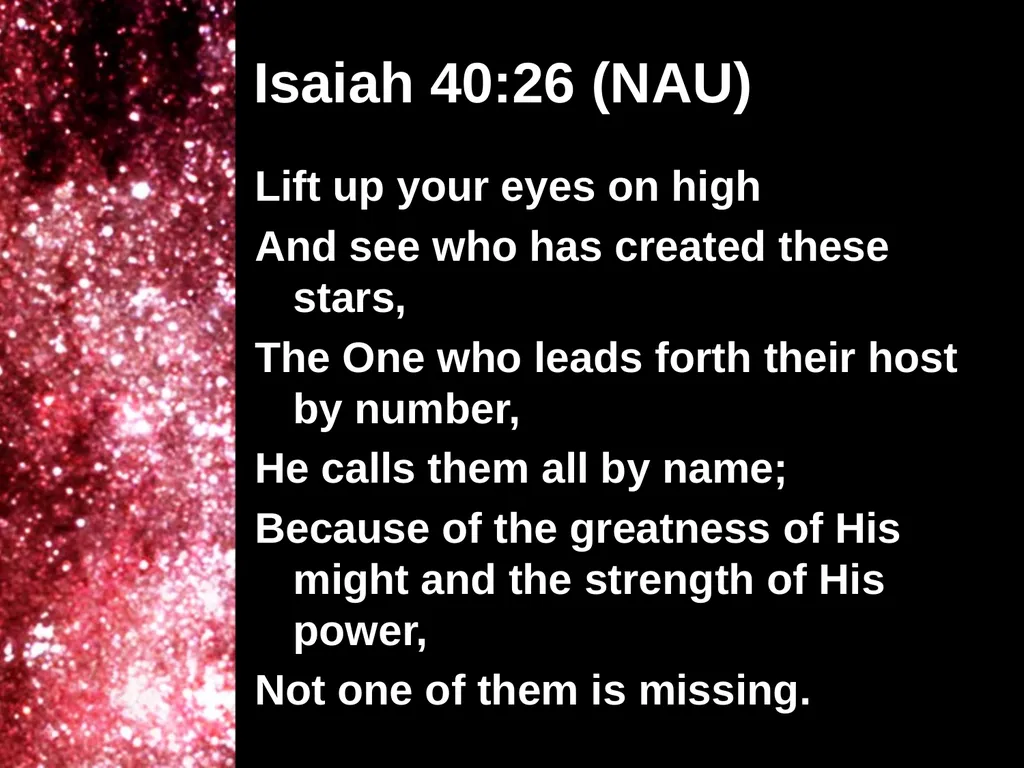 Creation Outside Genesis: The Panorama of - slide 21 of 55