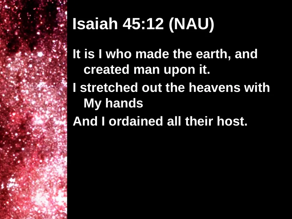 Creation Outside Genesis: The Panorama of - slide 24 of 55