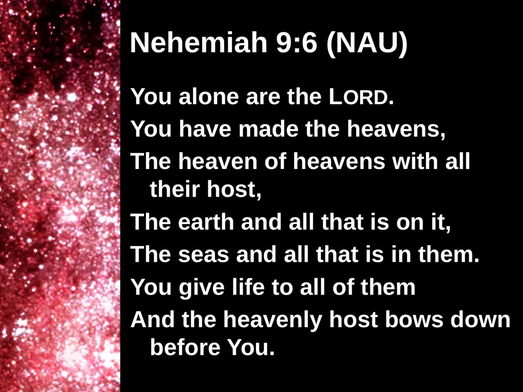 Creation Outside Genesis: The Panorama of - slide 10 of 55