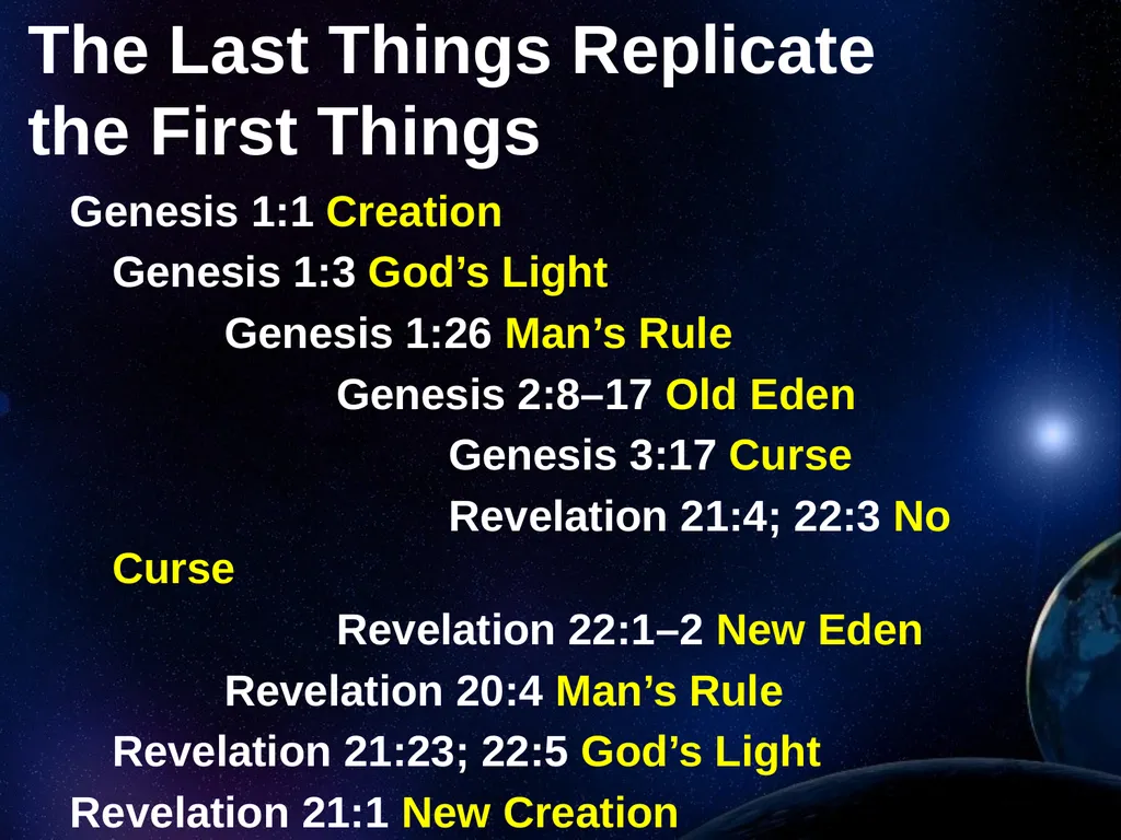 Creation Outside Genesis: The Panorama of - slide 49 of 55