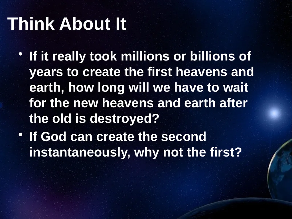 Creation Outside Genesis: The Panorama of - slide 48 of 55