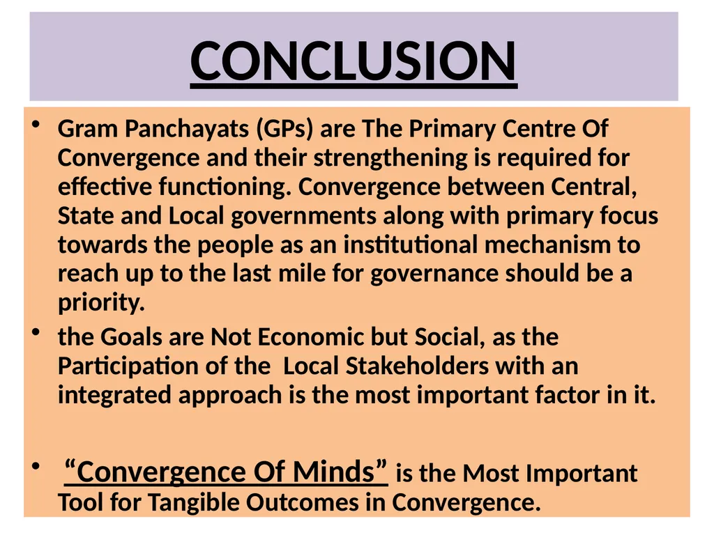 “CONVERGENCE” ITS RELEVANCE IN IMPLEMENTATION OF - slide 30 of 31