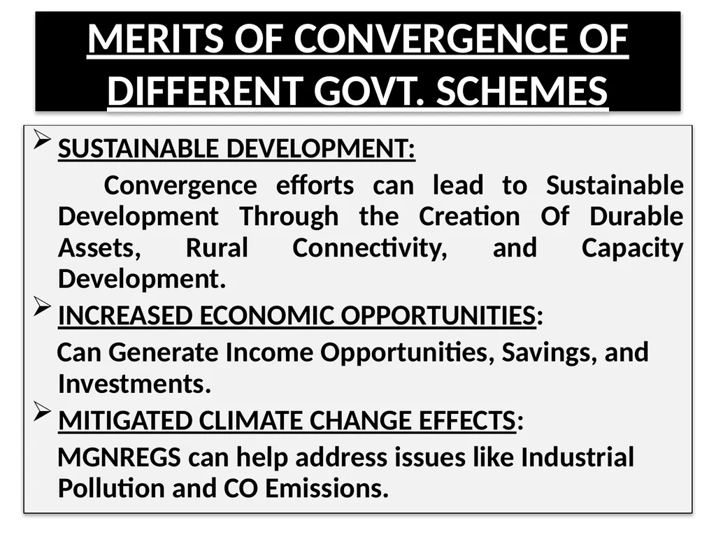 “CONVERGENCE” ITS RELEVANCE IN IMPLEMENTATION OF - slide 19 of 31