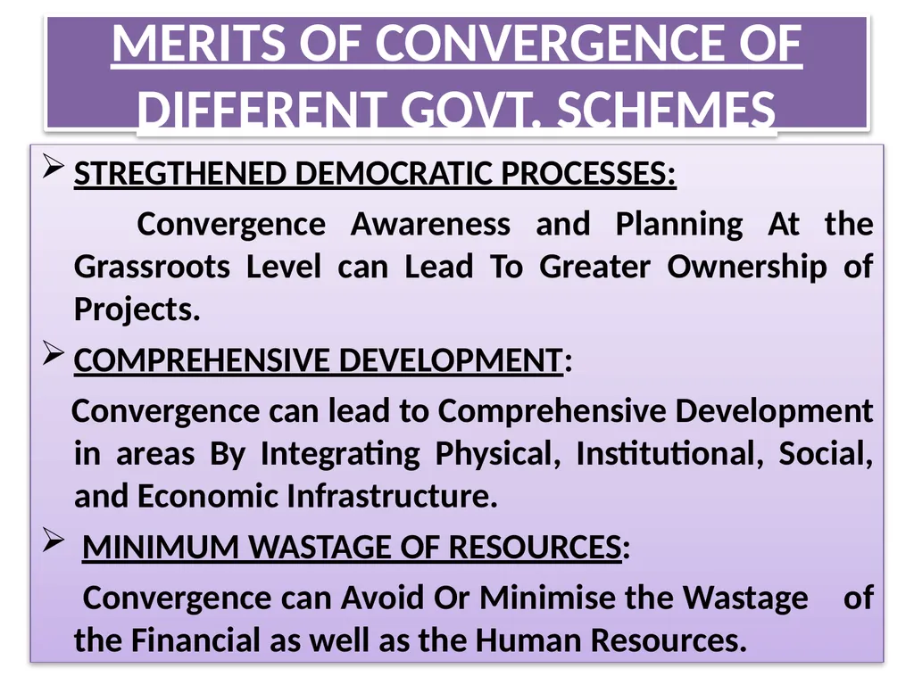 “CONVERGENCE” ITS RELEVANCE IN IMPLEMENTATION OF - slide 20 of 31