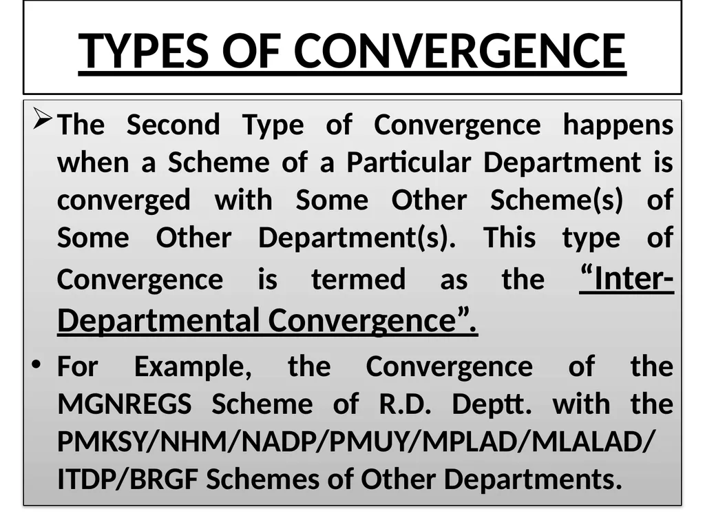 “CONVERGENCE” ITS RELEVANCE IN IMPLEMENTATION OF - slide 12 of 31
