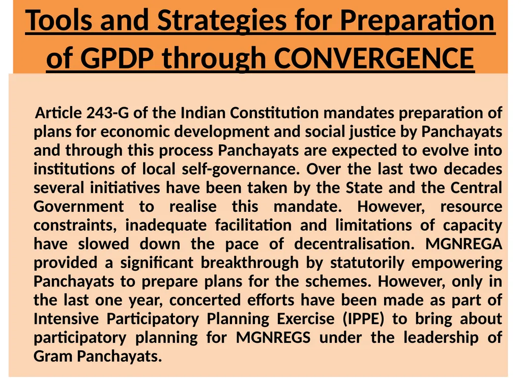 “CONVERGENCE” ITS RELEVANCE IN IMPLEMENTATION OF - slide 23 of 31