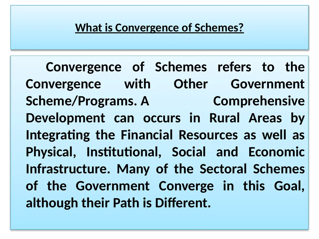 “CONVERGENCE” ITS RELEVANCE IN IMPLEMENTATION OF - slide 10 of 31