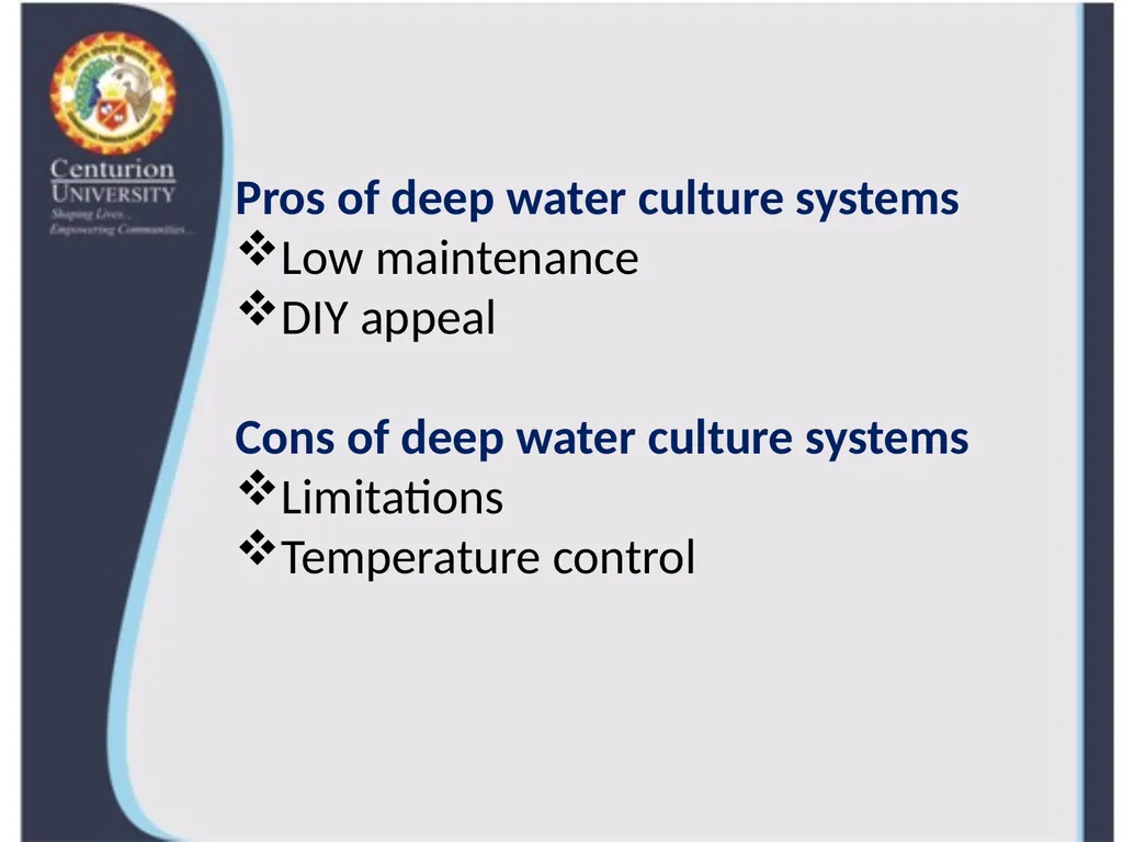 Lecture 6 Deep water culture, Ebb & Flow, 2. Deep - slide 4 of 7