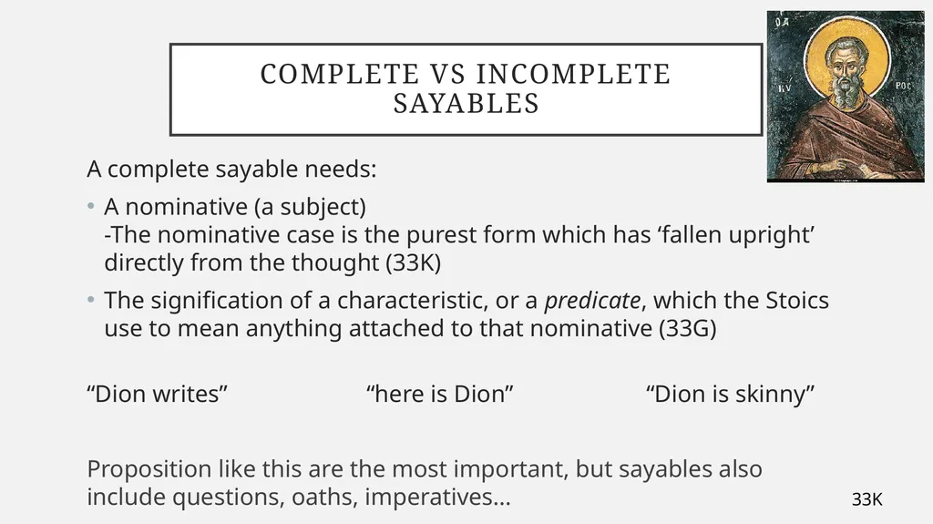Sayables and Simple Propositions Language is - slide 8 of 13