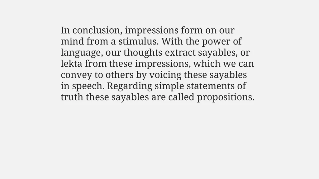 Sayables and Simple Propositions Language is - slide 13 of 13
