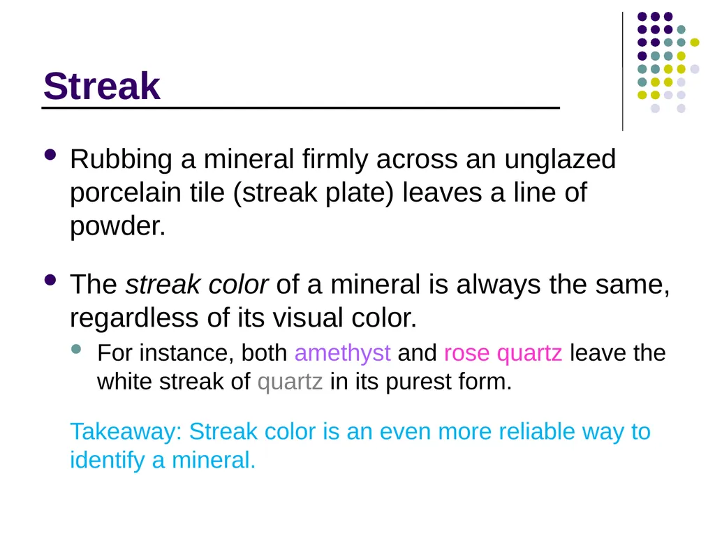 Mineral Identification Let’s identify some - slide 7 of 17