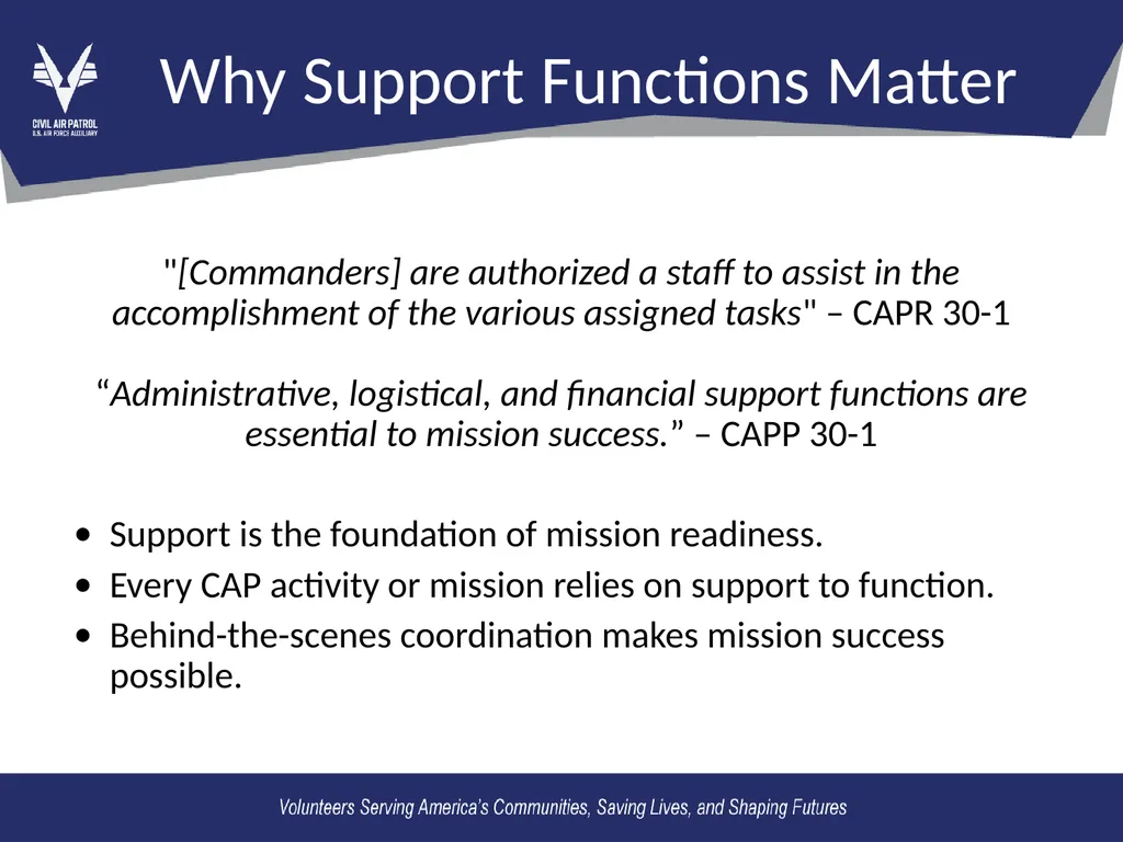 OL2 – Mission Support Functions Mission Support: - slide 3 of 16