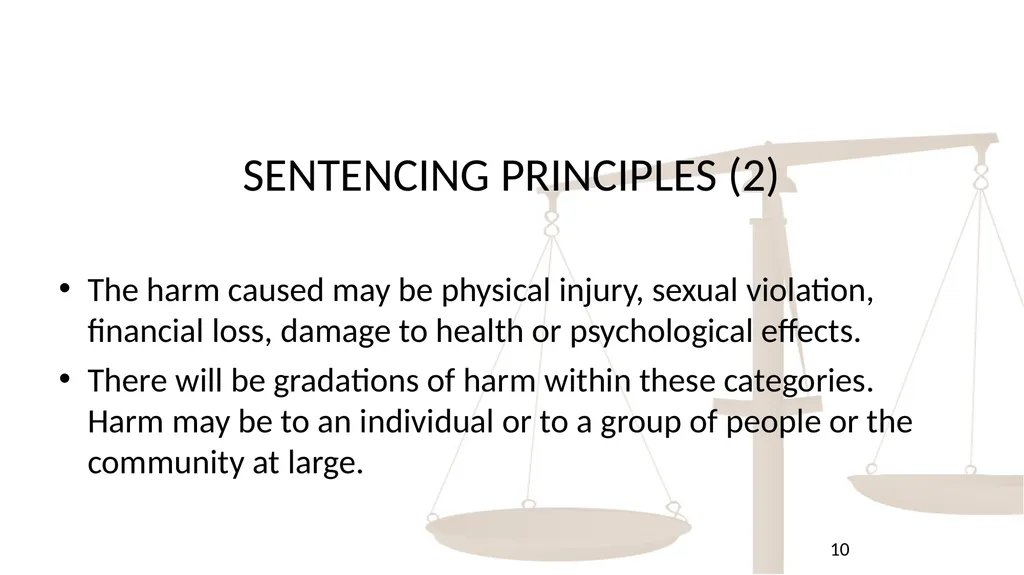 THE AIMS OF PUNISHMENT AND PRINCIPLES OF - slide 10 of 14