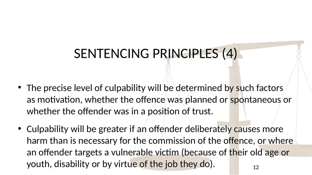 THE AIMS OF PUNISHMENT AND PRINCIPLES OF - slide 12 of 14