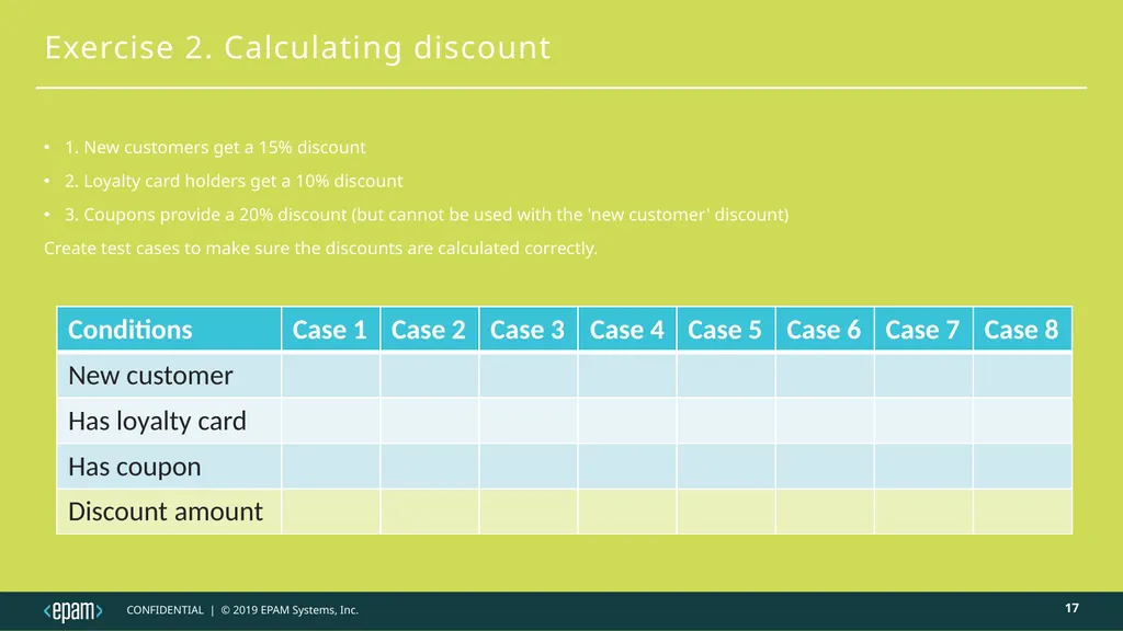 Decision table testing Judit Nahaj - slide 17 of 32