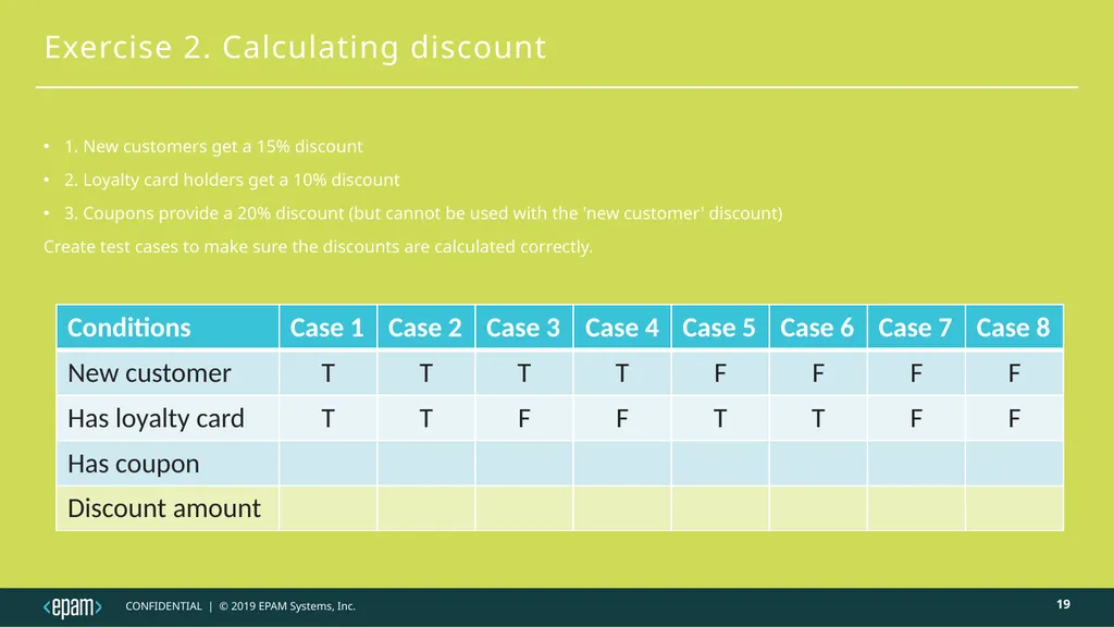 Decision table testing Judit Nahaj - slide 19 of 32