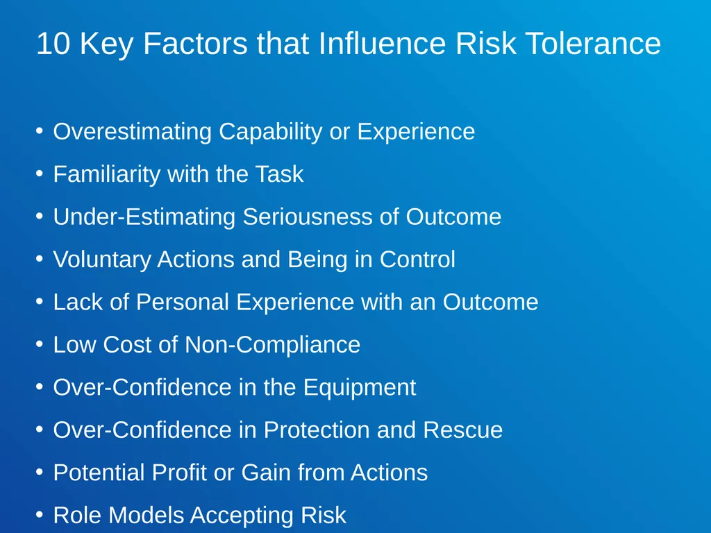 Risk Tolerance in the Workplace ExxonMobil Global - slide 8 of 24