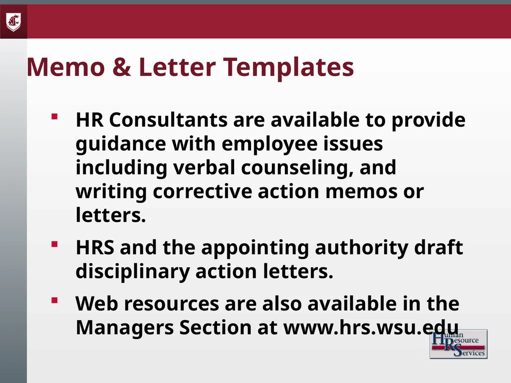Corrective Action and Discipline Presented by: - slide 35 of 39
