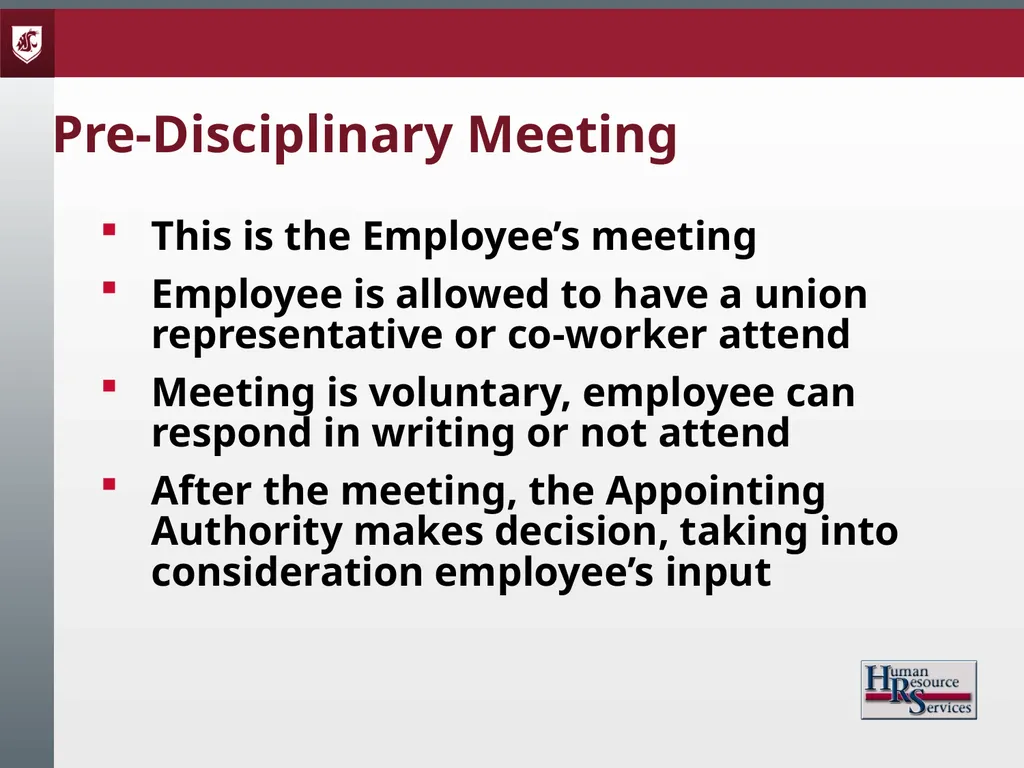 Corrective Action and Discipline Presented by: - slide 29 of 39