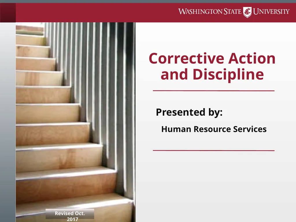 Corrective Action and Discipline Presented by: