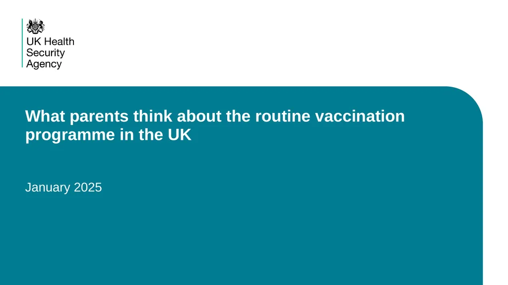 What parents think about the routine vaccination - slide 1 of 28