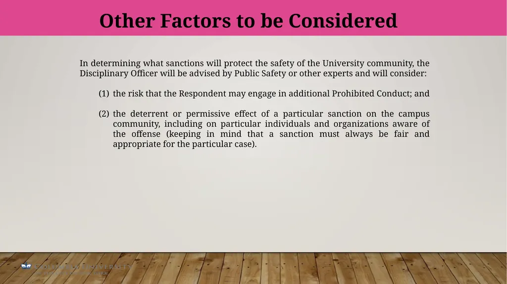 Punishment and sanctioning, should there be a - slide 8 of 10
