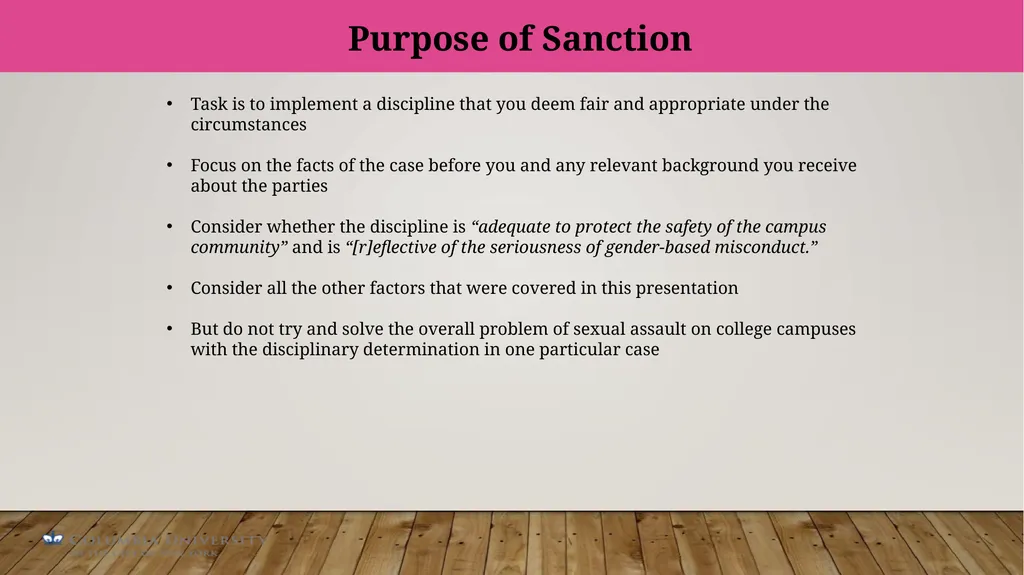 Punishment and sanctioning, should there be a - slide 3 of 10