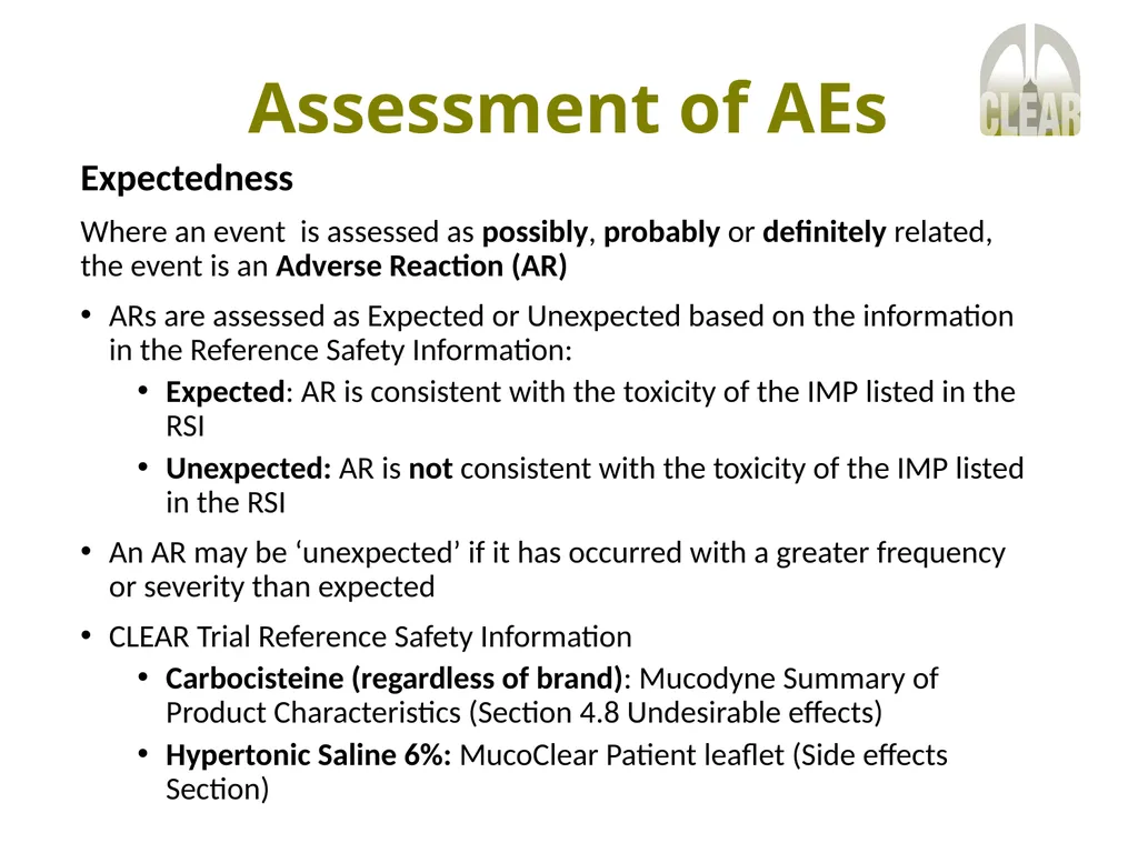 The CLEAR Trial A 2x2 factorial randomised open - slide 8 of 20