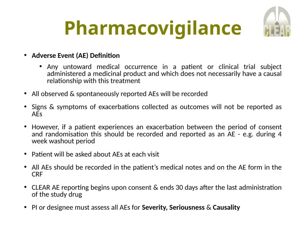 The CLEAR Trial A 2x2 factorial randomised open - slide 4 of 20