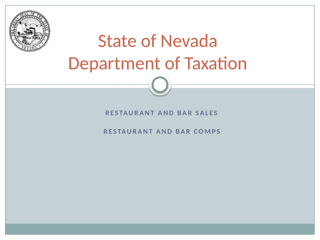 Restaurant and bar sales Restaurant and Bar comps - slide 1 of 14
