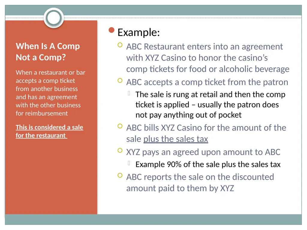 Restaurant and bar sales Restaurant and Bar comps - slide 11 of 14