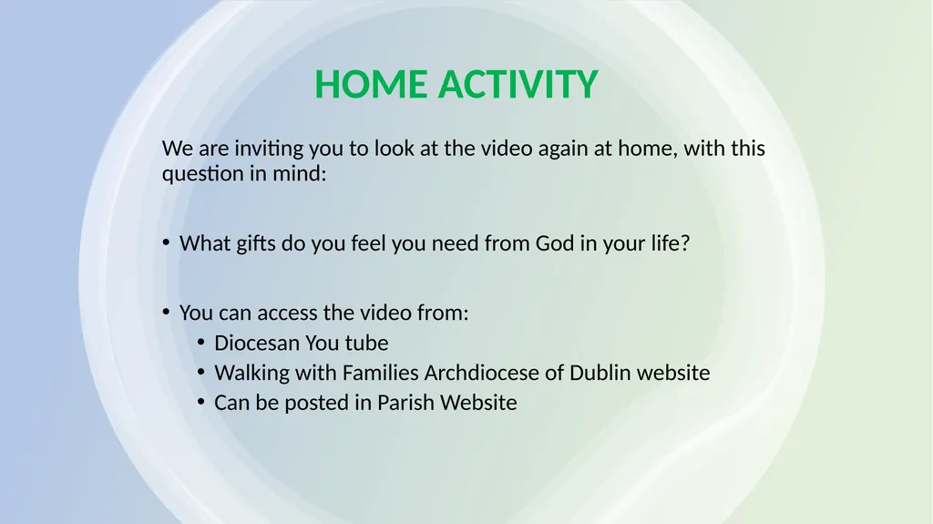 Walking with Families SESSION TWO Gifted By The - slide 10 of 11