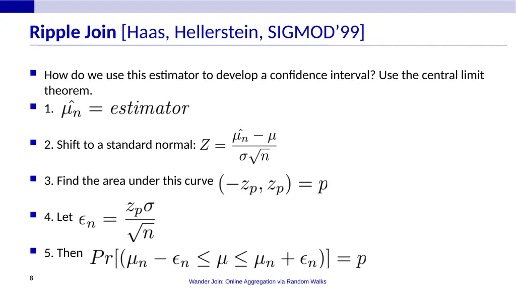 Wander Join: Online Aggregation via Random Walks - slide 8 of 37