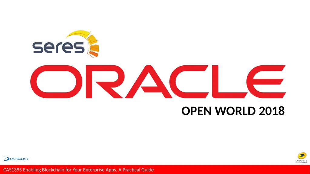 OPEN WORLD 2018 CAS1395 Enabling Blockchain for - slide 1 of 4