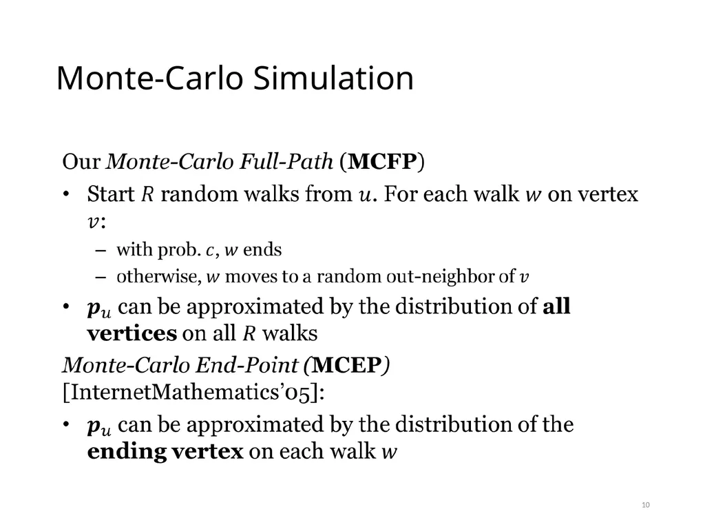 PowerWalk: Scalable Personalized PageRank via - slide 10 of 21