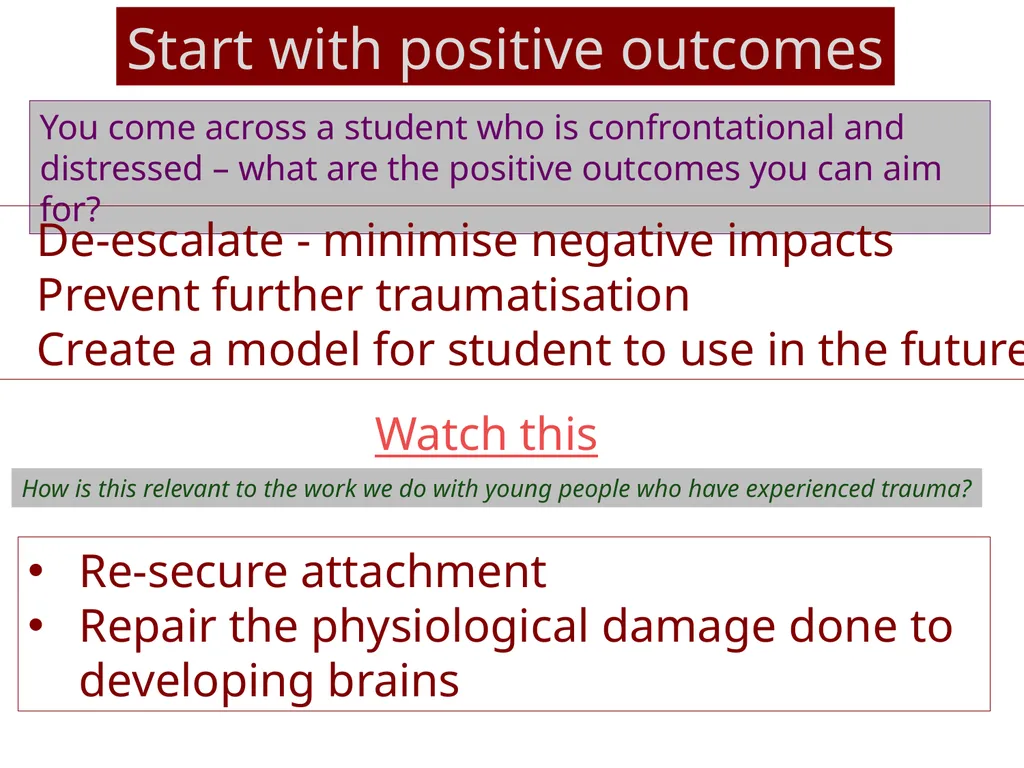 Calmer Classrooms - 3 Session 3: Improving - slide 4 of 10