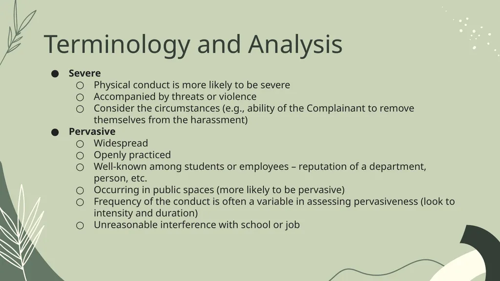 Sexual Harassment Analysis September 27, 2023 - slide 4 of 6